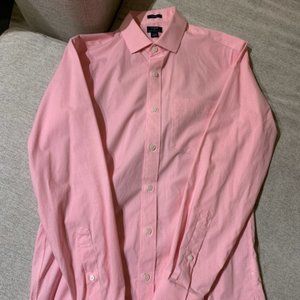 J Crew Factory pink/white checked men's button-down